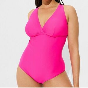 Torrid Hot Pink One-Piece Swimsuit